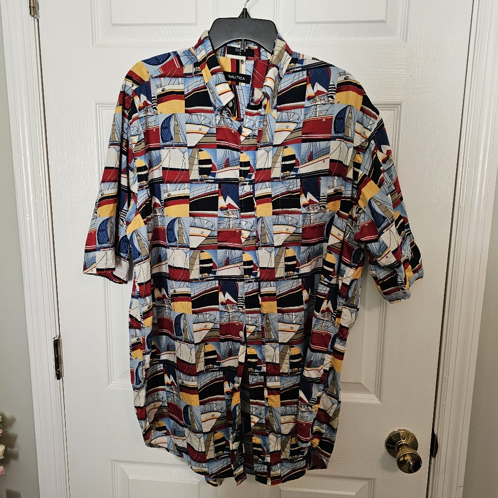 Nautica Sail Boat Themed Shirt
